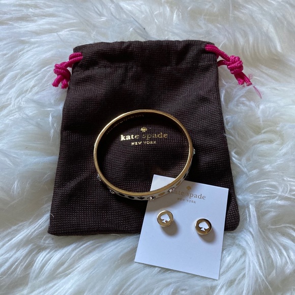 Kate Spade bangle & earrings. - Picture 1 of 6